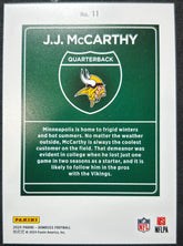 2024 Panini Donruss Downtown J.J. McCarthy #11 RC